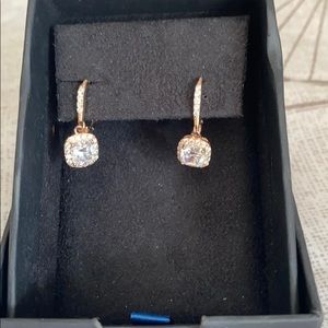 Affinity Diamonique Rose Gold 2k pave dangle